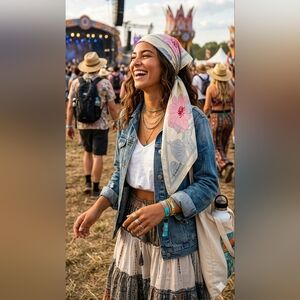 100% Silk! Vintage Cacharel Silk Scarf - Cream & Pink Floral Skinny Scarf